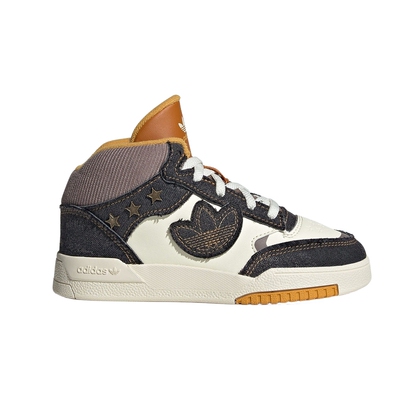 Adidas阿迪达斯男女小童三叶草牛仔布拼接魔术贴休闲板鞋 JS2485