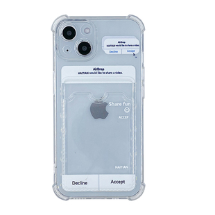 海恬 ins风隔空投送定制照片适用苹果16/15手机壳iphone14/13保护壳11/12卡套xr硅胶7/8plus防摔xsmax拍立得