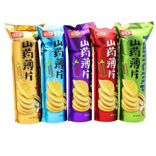 好兄弟山药薄片薯片小包装儿童网红零食山药片小吃休闲膨化食品