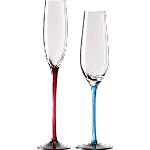 氛围感水晶玻璃香槟杯家用创意高脚起泡酒杯轻奢酒吧杯子结婚礼物