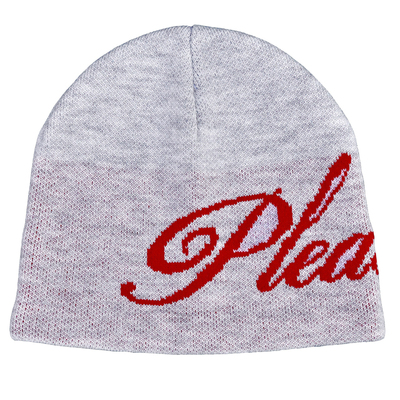 PLEASE针织冷帽罗纹撞色百搭男女