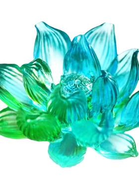 线香插摆件琉璃莲花香插梁明毓