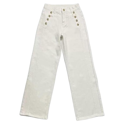 巴曼风气质阔腿牛仔裤女2025夏季