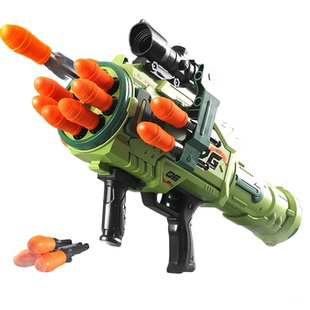儿童火箭筒玩具软弹枪手动连发榴弹炮加特林对战发射男孩新年礼物