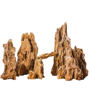 松皮石造景套餐天然石头假山微景观骨架草缸组合套装一物一拍布景