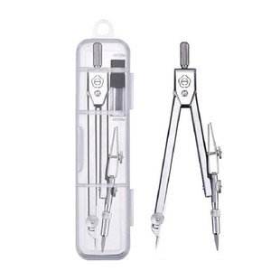 英雄牌4001学生三用金属圆规弹簧大小分规制图绘图打样心电图医用