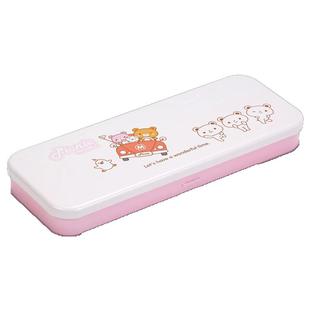 得力铁文具盒铅笔铁盒收纳男 女小学生幼儿园儿童多功能双层三层笔盒三年级男孩女孩一二年级笔袋可爱小学