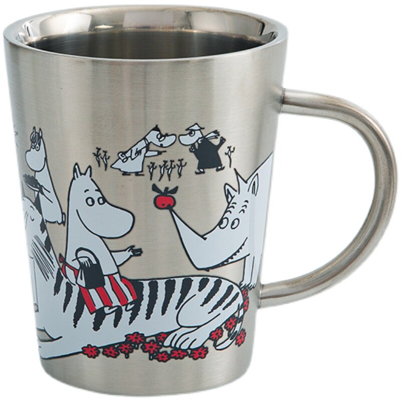 姆明moomin双层不锈钢隔热杯