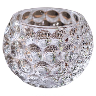 花瓶摆件客厅插花加厚水晶玻璃透明绿萝水培器皿简约圆形花盆装饰