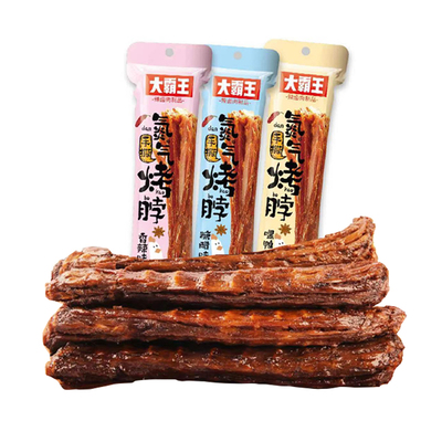 大霸王氮气手撕烤脖风干网红零食非鸭脖子追剧小吃好吃的辣味鸡脖