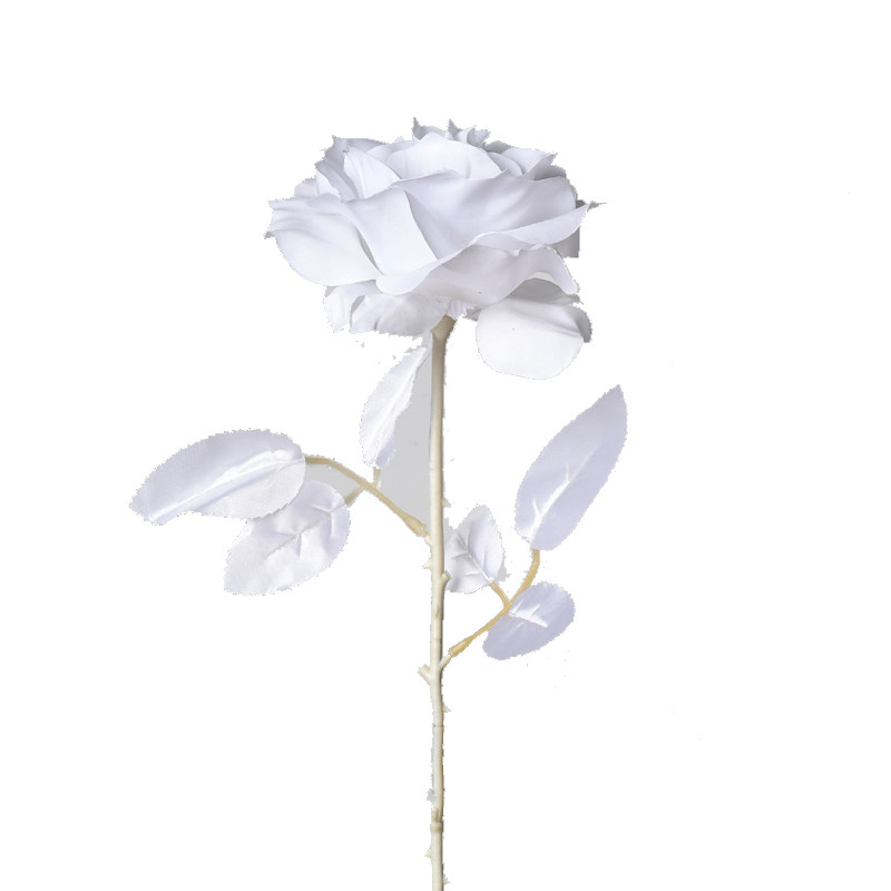 仿真白色玫瑰花手持拍照汉服