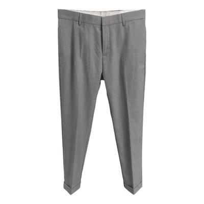 TB抗皱修身纯色小脚卷边休闲裤