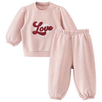 乖奇熊秋冬抓绒休息两件套