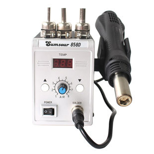 858D可调温防静电数显热风枪拆焊台手机电脑主板芯片维修工具