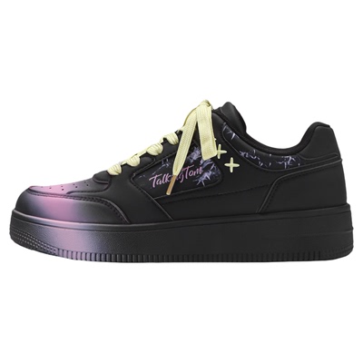 汤姆猫黑粉色板鞋情侣运动休闲鞋