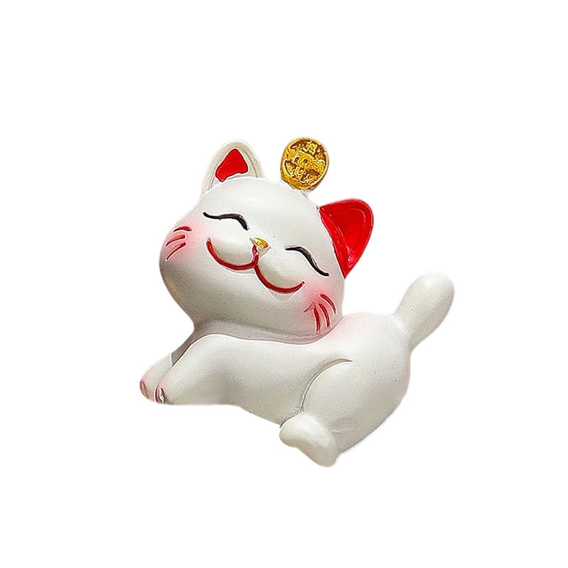 招财猫汽车中控台显示屏装饰品车摆件