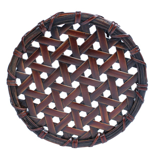 日式复古大漆竹编杯垫手工精编禅意壶承茶道配件隔热垫养壶垫壶托