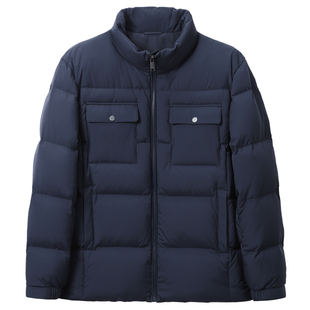 【抑菌白鹅绒】金利来2026秋冬新款绗缝轻柔保暖舒弹羽绒服外套男