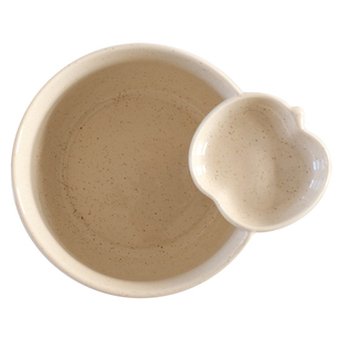 CMYD创意苹苹安安蘸料碟苹果米饭碗家用陶瓷复古餐具轻食早餐碗碟