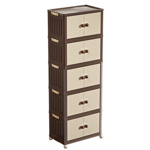 中古风衣服收纳柜折叠免安装收纳箱家用卧室大容量整理箱零食柜子