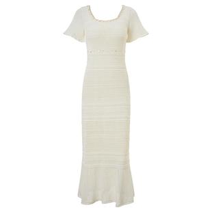 MAXRIENY浮影针织裙收腰连衣裙25夏款波西米亚风长裙波嬉风裙子