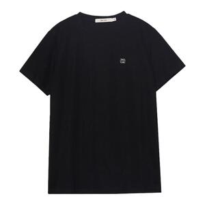 CU+CH短袖T恤女2024新款夏季纯色圆领休闲显瘦上衣宽松刺绣针织衫