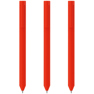 白雪转动笔直液式中性笔红色老师专用批改作业0.5mm旋转式红笔签字笔碳素笔红色大容量可换芯旋转笔G-606