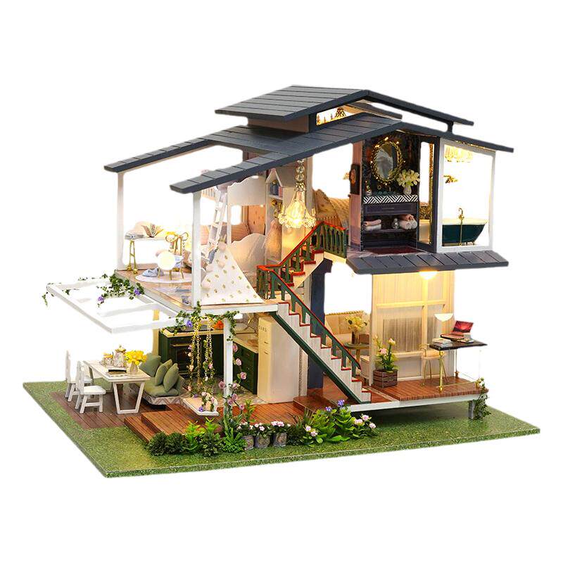 智趣屋diy小屋莫奈花园3d立体拼图手工拼装高难度模型生日礼物女