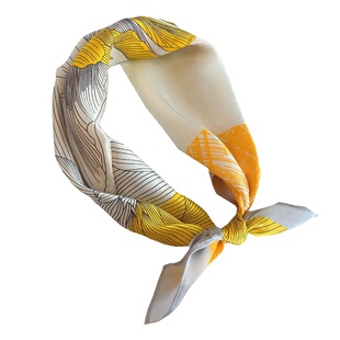 花漾绽放~丝巾小方巾女100%桑蚕丝真丝气质百搭丝巾小领巾女春秋