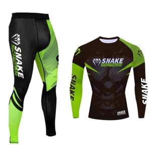 定制毒液专业拳击搏击武术格柔术体能训练营压缩防磨长袖紧身衣