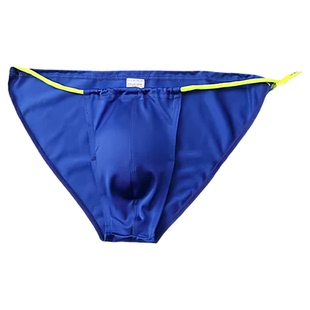 新款泳裤男三角裤情调趣味一根线绳氨纶兜档系带内置罩杯运动c裤