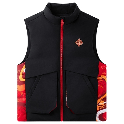 【3件65折】安踏儿童衣服男童羽绒马甲外套2026春季新款保暖中大