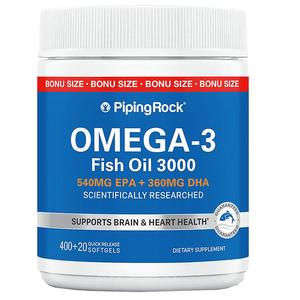 美国朴诺进口正品深海鱼油omega3软胶囊420粒鱼油锻炼脑活力营养健康，可领10元健康养生优惠券