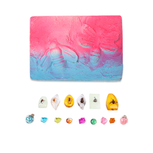 考古挖掘玩具琥珀昆虫挖宝石盲盒恐龙化石挖宝藏儿童砸石膏挖挖乐