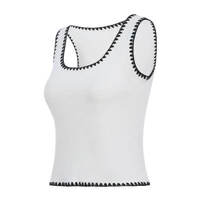 歌力诺自带胸垫撞色聚拢吊带背心