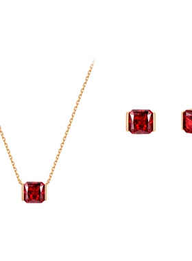 gxiaoxiao小方块红钻锁骨链女