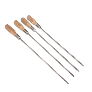 进口材料木柄高档螺丝刀A1带磨砂螺纹一字刀头 十字 12寸防滑开刀