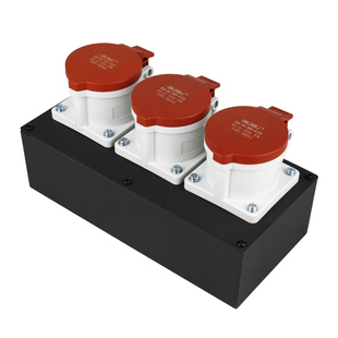 适用海天注塑机工业插座3孔4孔5孔32A接线盒2/3/4/5位金属电源盒