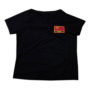 莫代尔舞蹈上衣五星图案摩登舞上衣新款广场舞练功服中年演出衣服