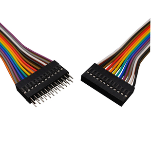 双排2.54杜邦线母对母公对母公转公彩色排线2*2P/3/4/5/6/8/7-20p