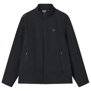 FILA斐乐官方男梭织外套2026春新款简约商务休闲加绒行政夹克上衣