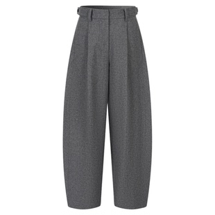 MHV ARCHIVE 羊毛混纺 女士萝卜廓形休闲长裤