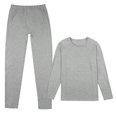 男士莱卡圆领棉毛衫青年保暖内衣