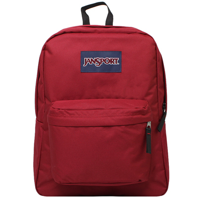 JanSport经典双肩包学生书包酒红