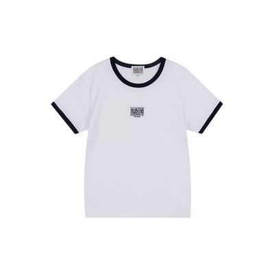 MARITHE女士经典LOGO滚边T恤