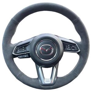 马自达昂克赛拉CX-5方向盘套真皮CX-8阿特兹CX-4把套手缝专用全包