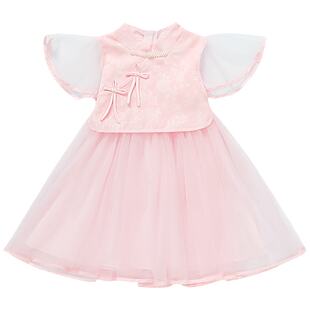 女童裙子夏高级感薄款公主裙过生日网纱连衣裙绝美独特超好看汉服