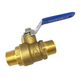 埃美柯206黄铜双外丝螺纹球阀4分球阀开关加厚全铜直通长柄阀门