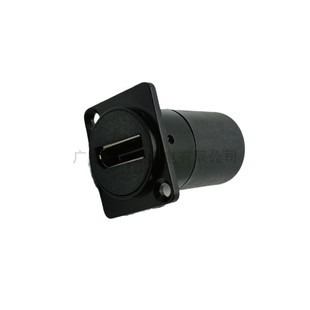 HDMI高清插座前后双母头D型固定面板免焊线VGA转接头圆形DP延长器