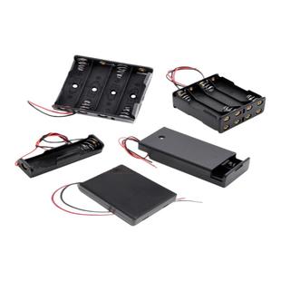 电池盒5号7号带线盖开关18650电池座1/2/3/4/6/8节免焊接diy串联